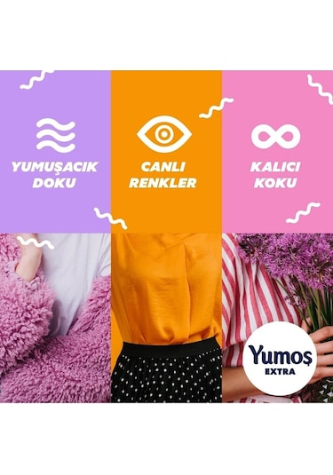 Yumoş Extra Konsantre Çamaşır Yumuşatıcısı Hanımeli 1440 Ml 4 Adet Yumoş Hanımeli 1440