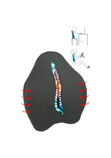 Devix Ortopedik Anatomik Bel Yastığı Sırt Destek Minderi Araba Ofis San