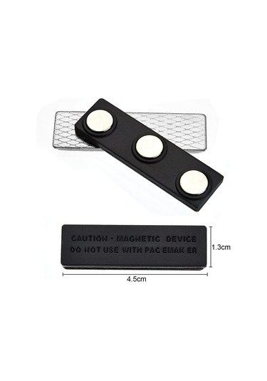 10 Adet Mıknatıslı Yakalık Isimlik - Manyetik Rozet Tutucu