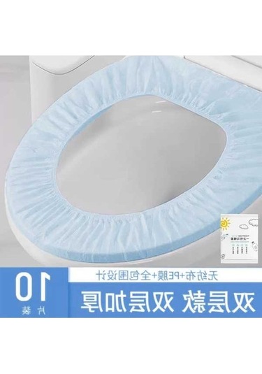 Dancemonkey Mavi Klozet Örtüsü, Katmanlı Ev Tipi, Çift Banyo, 10 Adet Ck Mavi