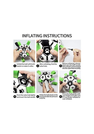 Geekyou Köpek Futbol Topu - Dayanıklı Pu, Etkileşimli Oyun, Suda Da Kullanılabilir, Çekme-oyun, İndirme Kolu Ve Pompa Dahil