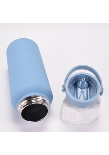 Mufunye Dış Mekan Spor Su Böceği - Paslanmaz Çelik Taşınabilir 1000ml Büyük Kapasiteli, Fosfor Beyazı, Eldiven Kolu Ve İçecek Pipetleriyle Beyaz