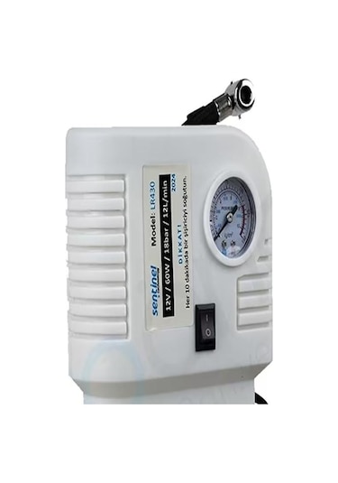 Araç Lastik Hava Kompresörü Saatli 12 V 260psı 12lt/dk