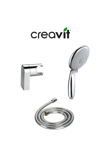 Creavit Luna LN2500 Banyo Bataryası + 3F SH150 Mafsallı El Duş Seti Krom
