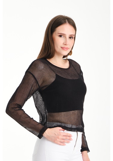 By Papi Kare File Bluz Siyah