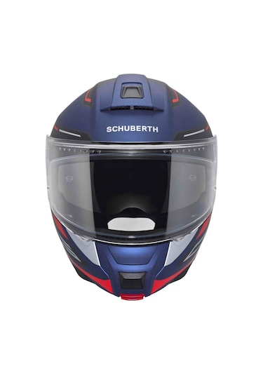 Schubert C5 Omega Blue Çene Açılır Motosiklet Kask Mavi - Kırmızı