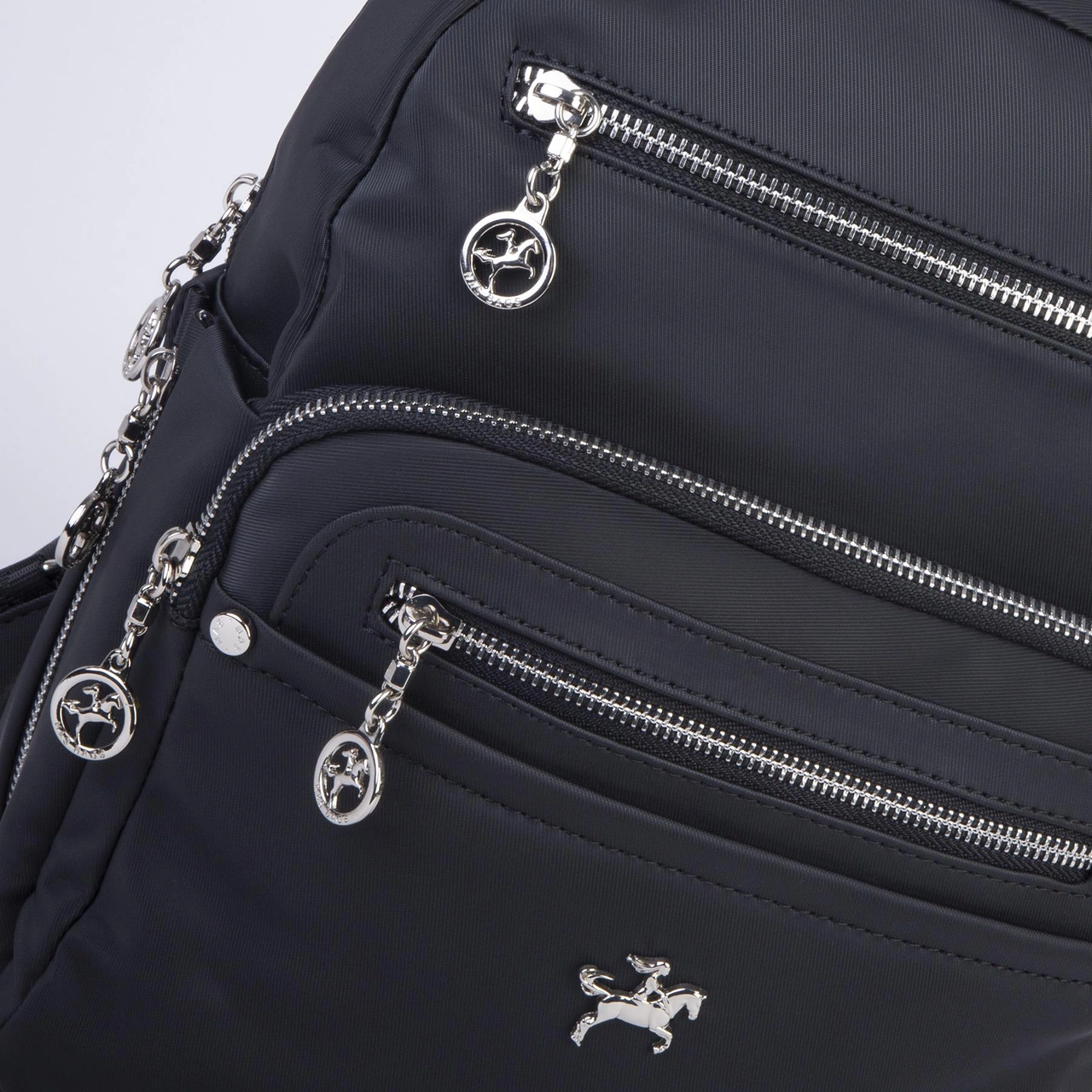 Nas Bag Kadın Çok Gözlü Sırt Çantası Siyah Buzzy Siyah