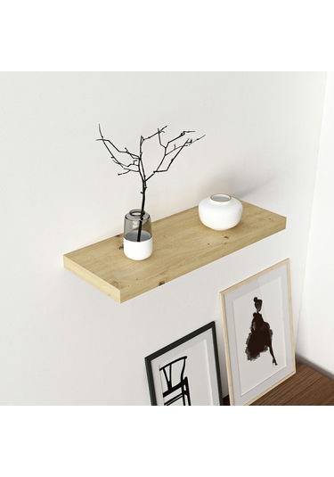 Minarmobilya Minar Gizli Tutuculu Duvar Rafı 60 Cm - P.Beyaz