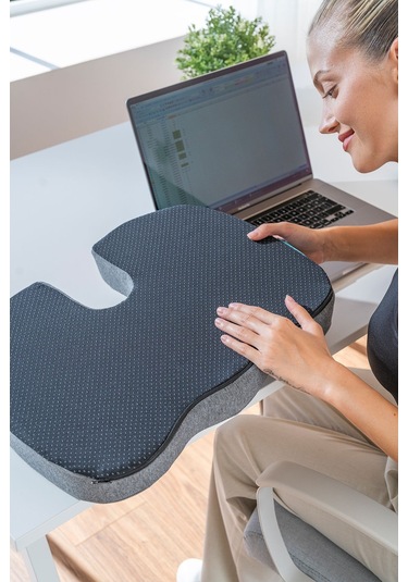 Ortopedik Oturma Minderi Kuyruk Sokumu Visco Minder 45x34x7 Cm