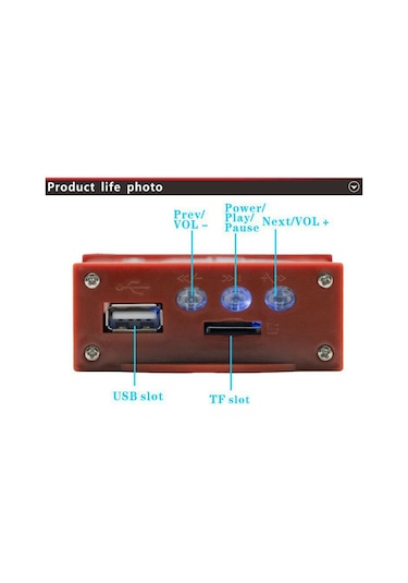 Hallow-motosiklet Anti-hırsızlık Hoparlör Bt Usb/tf Kart Mp3 Lmk00138