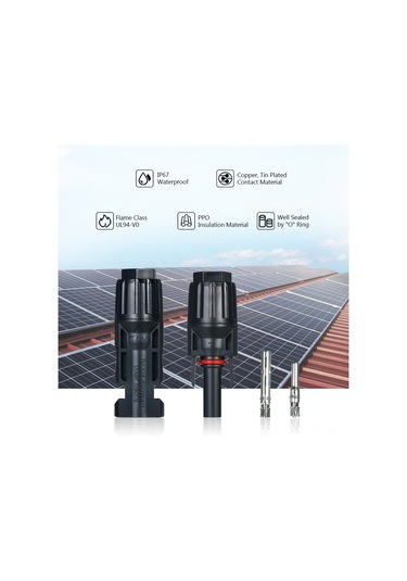Youmex Güneş Paneli Bağlantı Seti - 20 Çift Ip67 Mc4 Konnektör + Anahtar