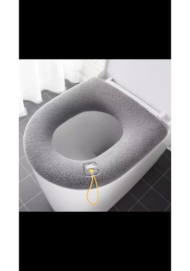 Örgü Yumuşak Dokulu Yıkanılabilir Klozet Kapağı Kılıfı Yumuşak Ku