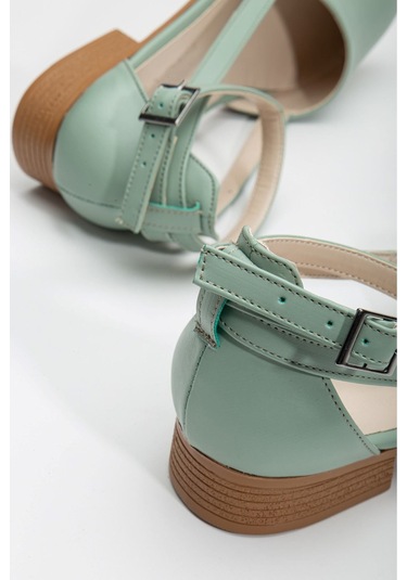 Rayna Kısa Topuk Cilt Ayakkabı Yeşil