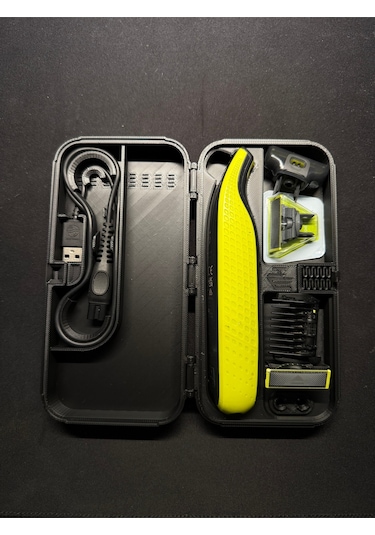 Philips Oneblade İçin Karbon Baskılı Premium Organizer & Taşıma Kutusu