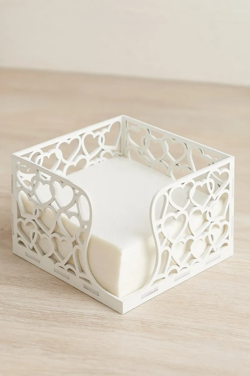 Masterskaa Derevannyh İzdelij Ahşap Kare Masa Peçeteliği 165354126 Beyaz