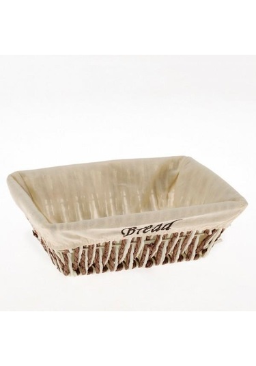 Ün-ev 1522a Şık Tasarımlı Kahverengi Krem Dikdörgen Hasır Ekmek S
