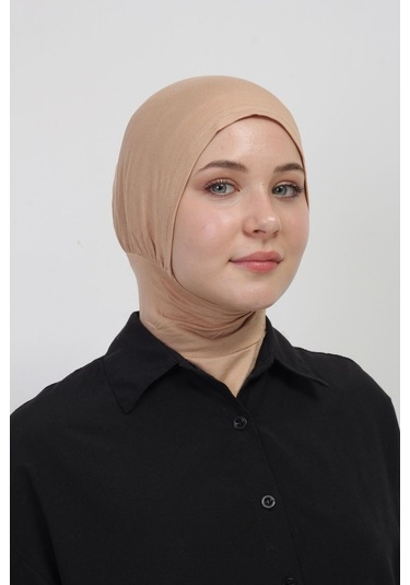 Pratik Esnek Likralı Boyunluklu Geçmeli Bone Bej