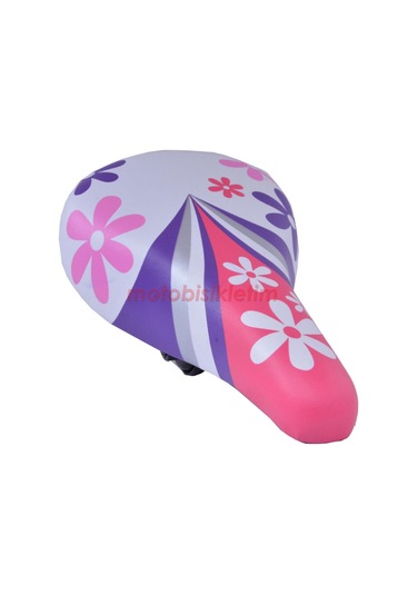 Bmx Bisiklet Sele Koltuk Çiçekli Kız Model 16 - 20 Jant Beyaz - Açık Pembe