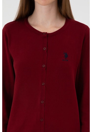 U.s. Polo Assn. Kadın Bordo Hırka Triko 50313624-vr014 Bordo