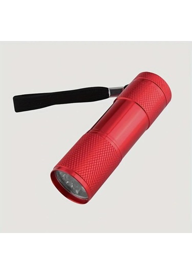 Siyah Mini Alüminyum Uv El Feneri Taşınabilir Ultra Violet Siyah Işık 9 Led Uv El Feneri Meşale Işık Lambası Kırmızı