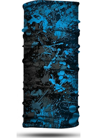 Mavi Boya Desenli Motosiklet Bandana Boyunluk Outdoor Balaklava