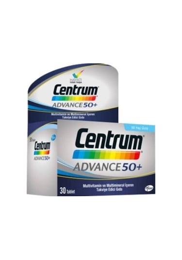 Centrum Advance 50 50 Yaş Üstü Multivitamin 30 Tablet X 2