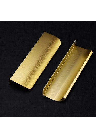 10 Adet. Görünmez Mobilya Kulpları Altın Dolap Kulpu Delik Mesafesi 128 Mm Görünmez Kulp - Mobilya Kulpları Kapı Kolu Merkez Mesafesi