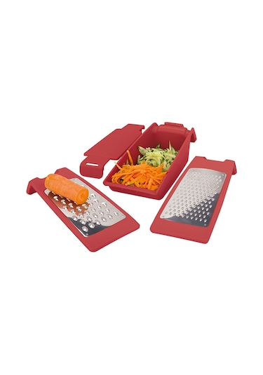 Aryıldız Çok Amaçlı Rende 4 Parça Kırmızı