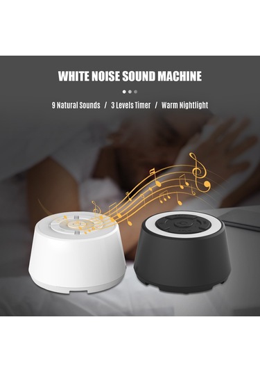 Lemestar Bebek Uyku İçin Siyah Beyaz Gürültü Cihazı - 9 Doğa Sesli / 3 Zamanlayıcı Seçeneği / Islak Sarı Nefes Lambası Diğer