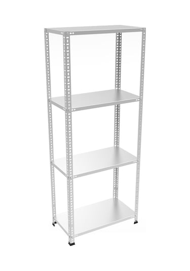 Galvanizraf 4 Katlı Galvaniz Çelik Arşiv Depo Kiler Raf 31X60X150 Galvaniz