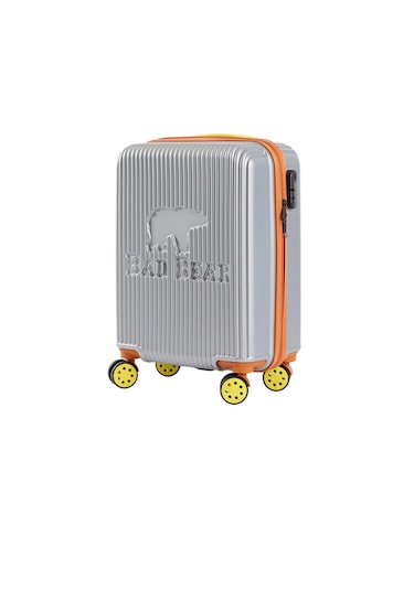 Bad Bear Logo Gri Kabin Boy Tekerlekli Abs Valiz 40 Lt. - Gri