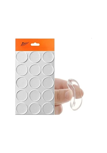 15 Adet Şeffaf 22 Mm Yapışkanlı Cam Tutucu -