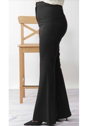 Ispanyol Paça Pantolon Siyah