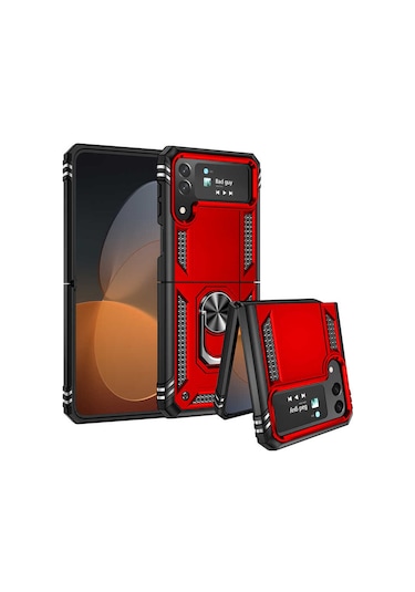 Galaxy Z Flip 4 Uyumlu Uzrm Vega Kılıf-mavi Mavi