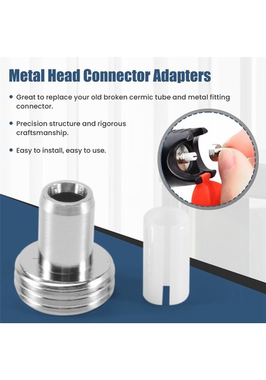 10 Adet Seramik Tüp Kovanları Ve 10 Adet Metal Başlıklı Konnektör Adaptörleri