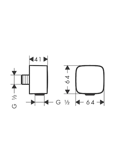 Hansgrohe Fıxfıt Fıxfıt Gonye Cıkıs Cek Valf Ile Mat Sıyah Krom 26457340