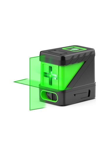 Vkemall A Tipi Yeşil Işık 2 Çizgi Laser Seviye Cihazı - Taşınabilir, Ip54 Koruma, 2.5mm/5m Doğruluk Pil Dahil Değil
