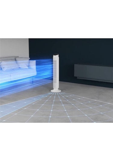 Rowenta Vu7025 Silent Flow Effitech 8 Hız Kademeli 30 Watt Sessiz Kule Tipi Vantilatör