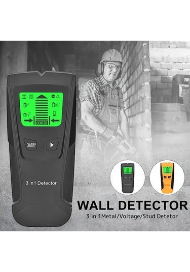Xuweiwei 3sü 1 Çiftlik Bulucu Duvar Tarama Lcd Ekranlı Hassas Çiftlik Sensörü Turuncu Ahşap Metal Ac Kablo Dedektörü Otomatik Kapanma