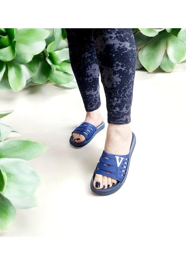 Günlük Rahat Taban Eva V Deniz,havuz.plaj Terliği Lacivert