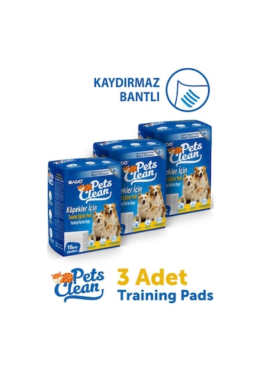 Pets Clean Eğitim Çiş Pedi 10lu 60 90cm 3'lü Paket