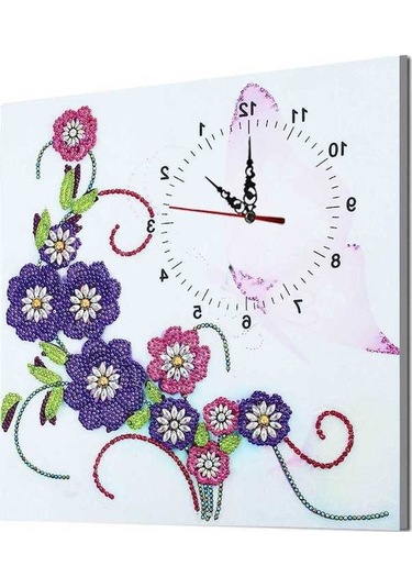 Ulzyvf 5d Elmas Saat Duvar Dekoru - Kolay Dıy Seti İle Özel Şekilli Saat Yapımı Diğer