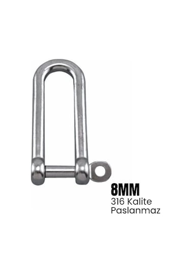 Shuıvan Zincir Kilidi 8mm Uzun Tip - 316 Paslanmaz-1645