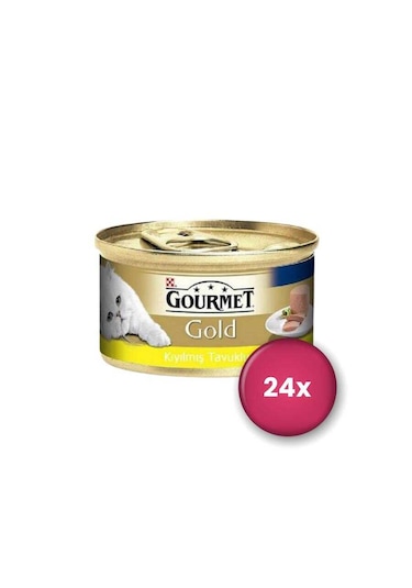 Gourmet Gold Kıyılmış Tavuklu Yetişkin Kedi Konservesi 24 X 85 Gr