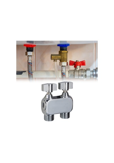 Suntek 1in 2 Out Çift Kontrol Vanası Çok Fonksiyonlu Gümüş