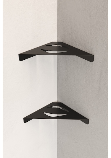 Zift Unique Paslanmaz Çelik Mat Siyah Banyo Köşeliği - Yapıştırılabilir Mat - Siyah