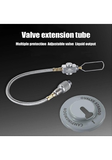 Fortunelane Kampıngmoon Kamp Gazlı Ocak Adaptörü, Düz Gazlı Tanklar Bağlantı Kablosu, Çok Renkli Çok Renkli