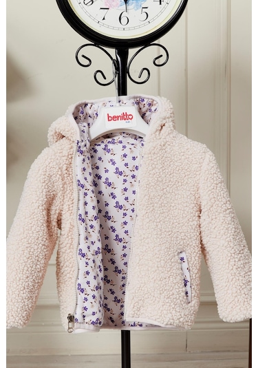 Benitto Kids Çift Taraflı Kız Bebek Çocuk Mont 51344 Mor
