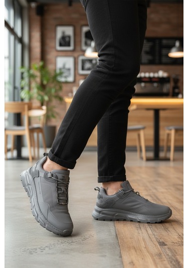 Füme Bağcıklı Erkek Yürüyüş Ve Spor Ayakkabı Rainy M Füme