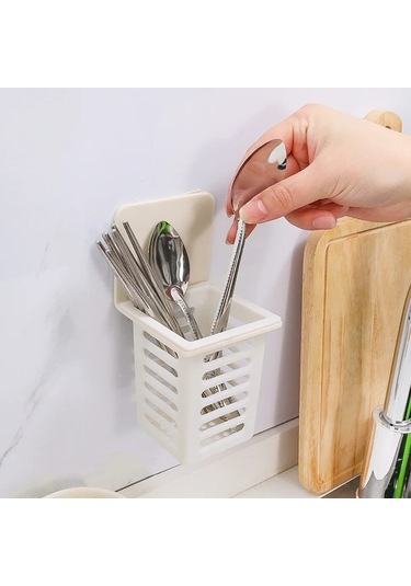 Ulzyvf Sofra Sepeti Mutfak Kaşık Duvar Drenaj Chopstick Boşaltma Beyaz Asılı Ct Beyaz